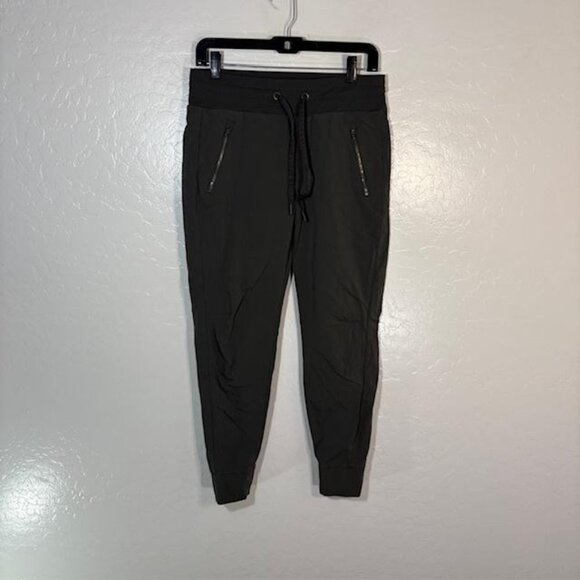 Athleta Jogger Pants Womens 4 Green Zip Pocket Drawstring Trekkie north - Picture 1 of 8